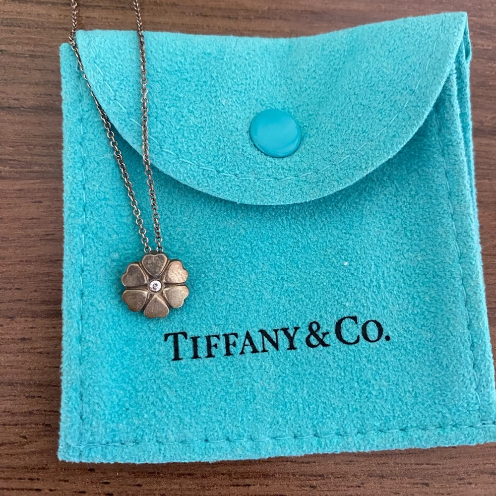 Tiffany & Co. Silver925 Paloma Picasso Crown of Hearts Diamond Necklace